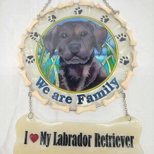 Amia Studios Hand Painted Labrador Glass Wall Decor